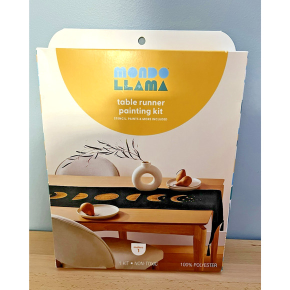 Mondo Llama Table Runner Painter Kit Celestial Stencil Paint Crafting Kit - Picture 2 of 5